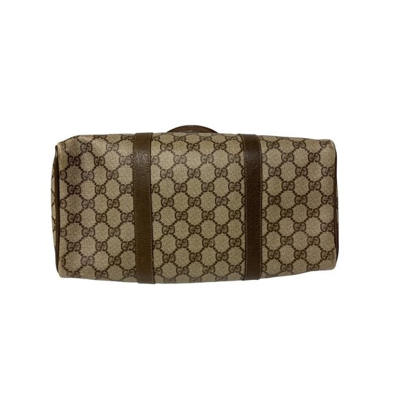 Vintage Gucci GG Supreme Boston Bag Sherry Line Handbag Logo PVC Leather - Picture 6 of 16